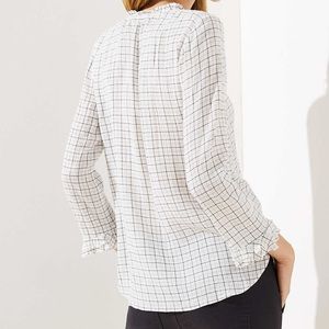 Loft Windowpane Blouse- size M